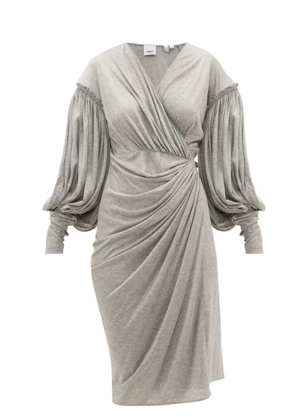 NEW* BURBERRY Draped Front Jersey Dress - Size 4