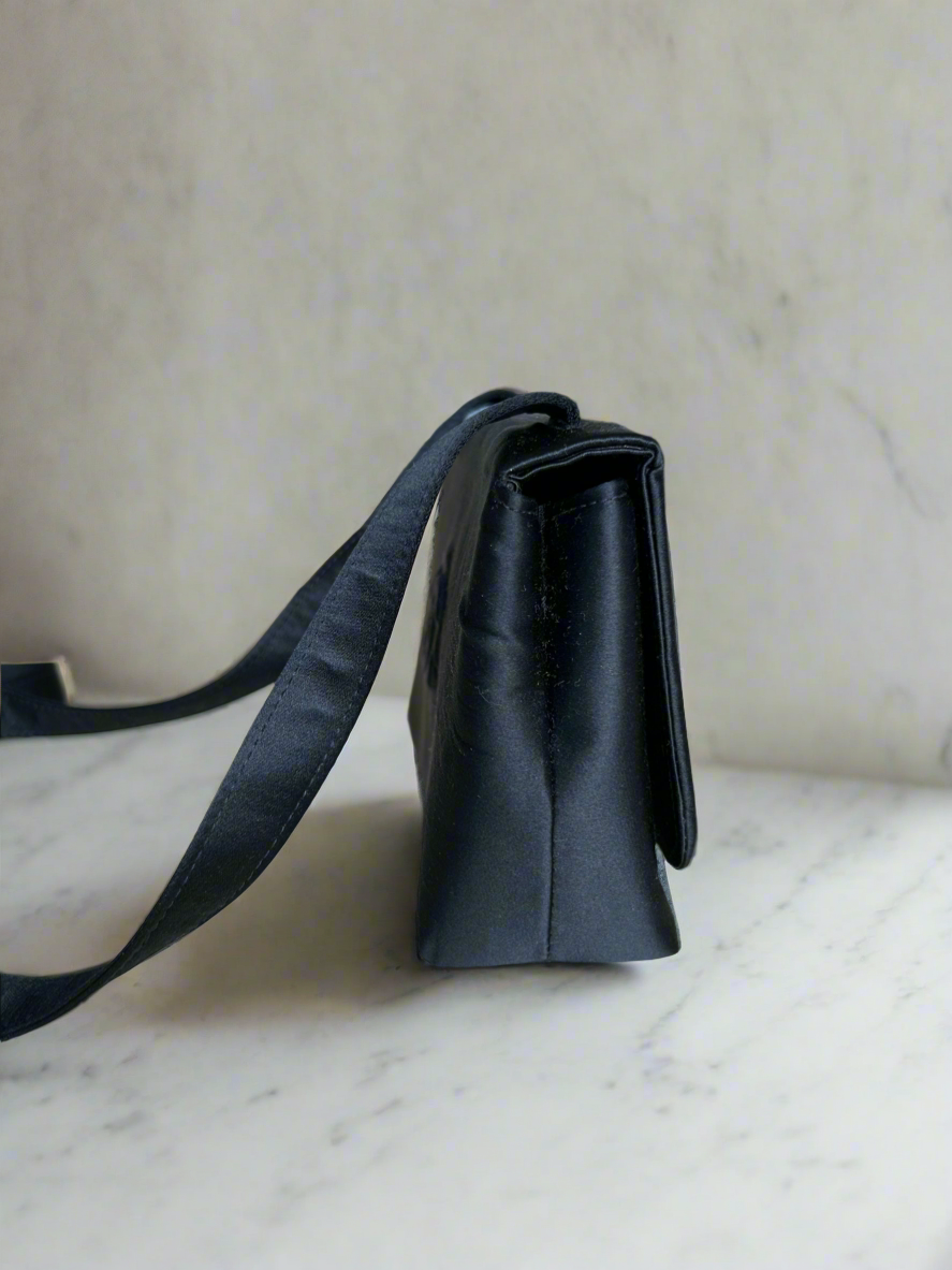 CHANEL Navy Camellia Crossbody