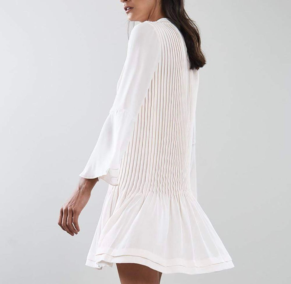 Reiss SYLVAN Pleated Shirt Dress - Size 6