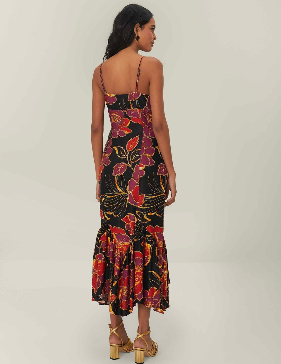 New* FARM Rio
Shiny Chita Black Maxi Dress - Size M