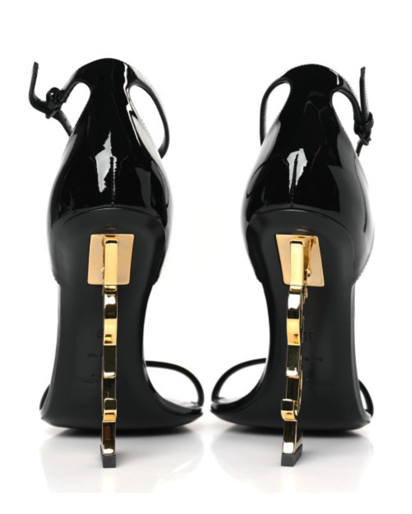 YSL Opyum Sandals in Patent Leather - Size 37.5