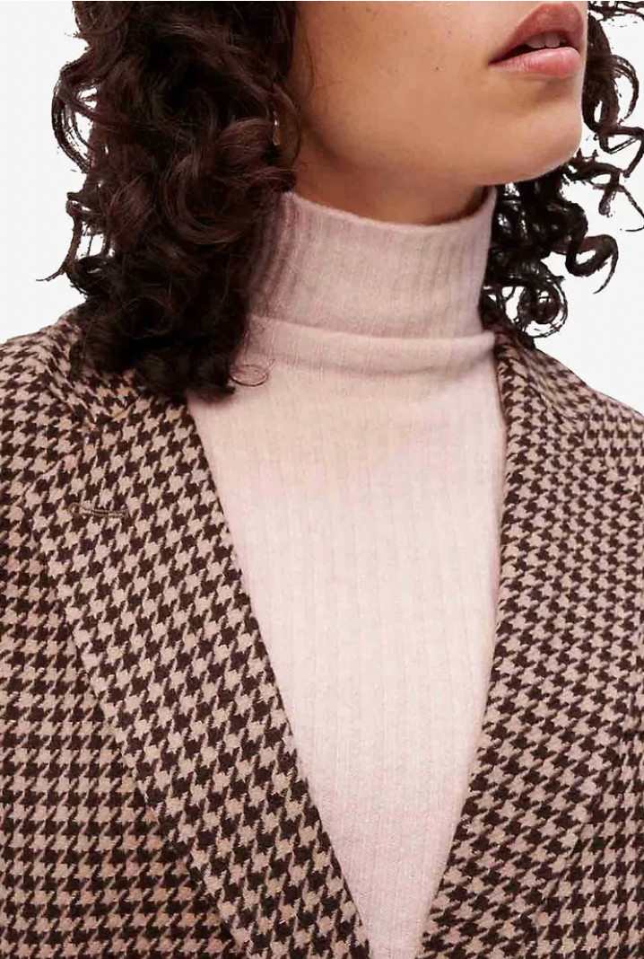 New* MAJE
Galarom Houndstooth Wool-Blend Blazer - Size S/M