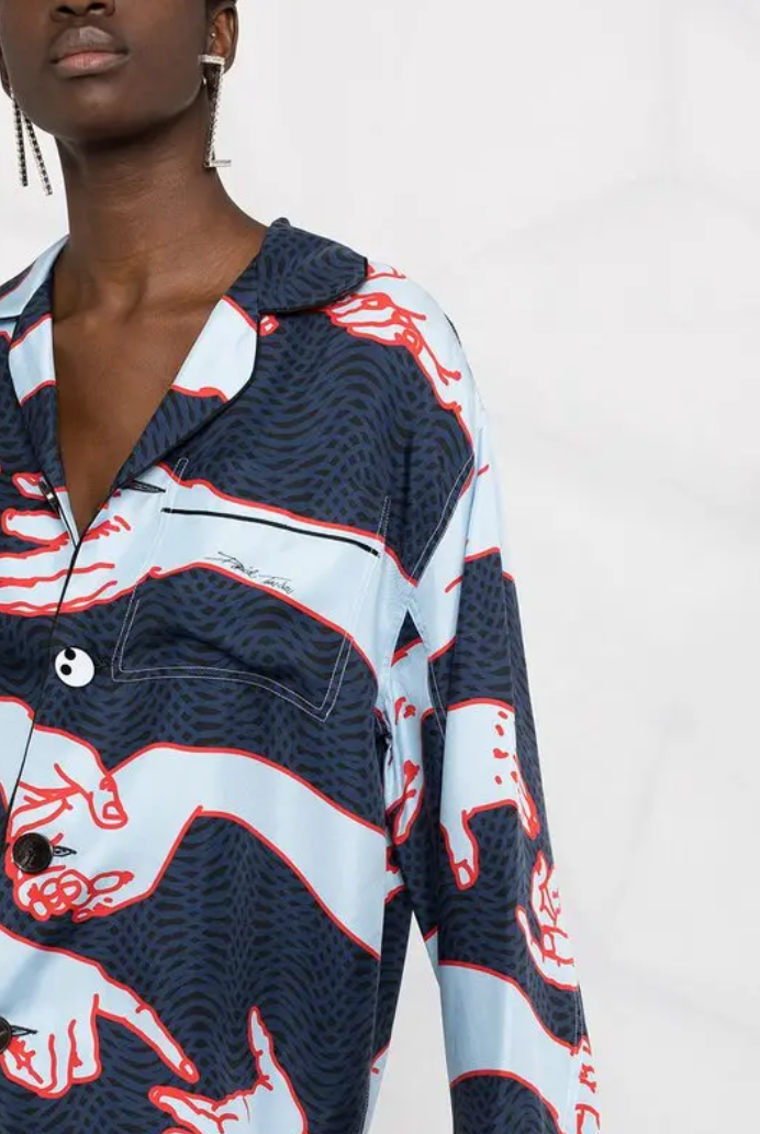 AZ FACTORY
The Hug Print Silk Top -
Size 42
