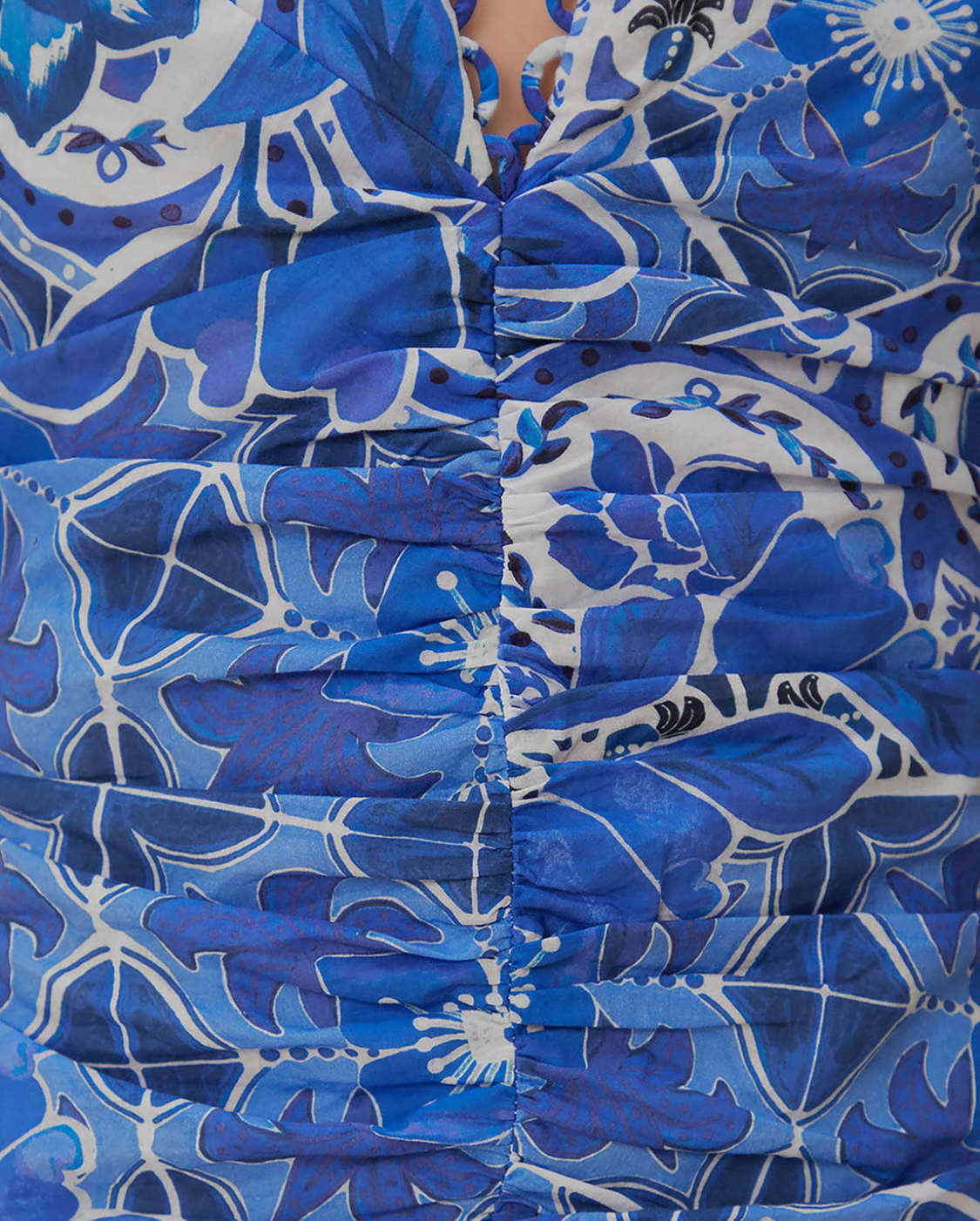 New* FARM RIO Blue Tile Dream Mini Dress - Size L