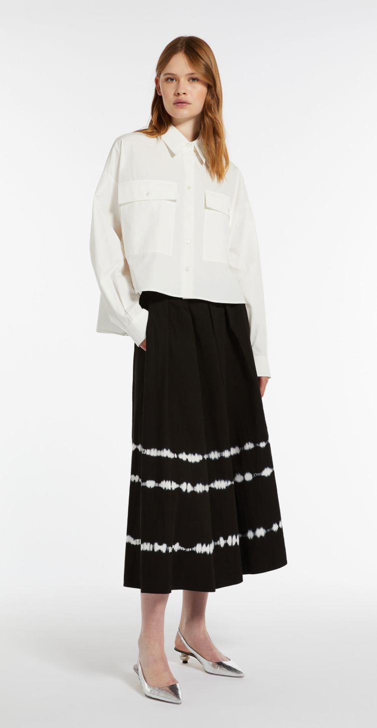 New* Weekend Max Mara Cotton Tie Dye MIDI Skirt - Size 36