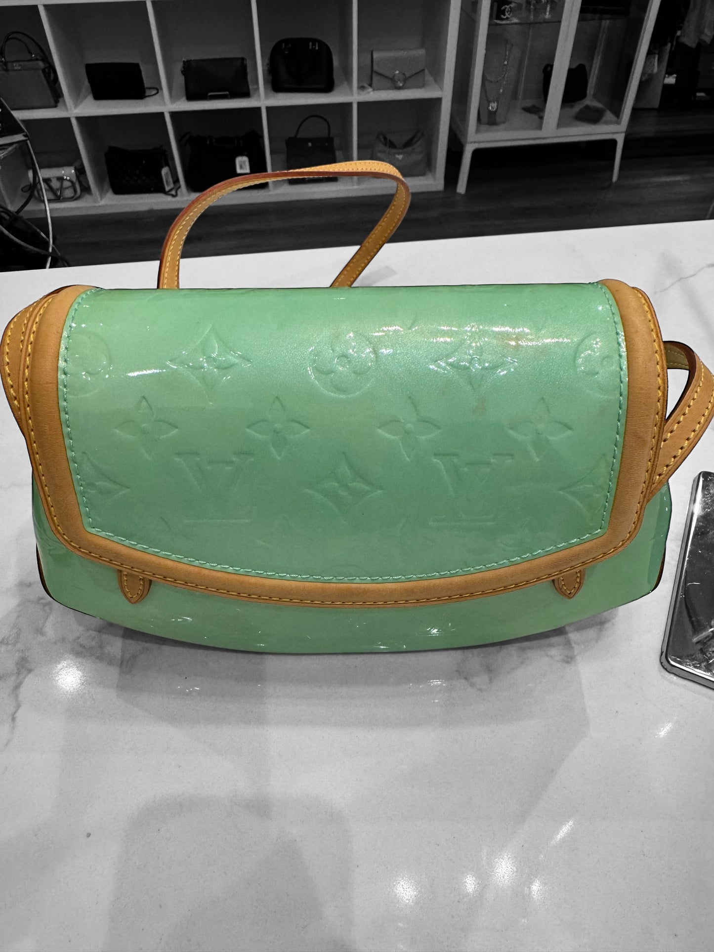 LOUIS VUITTON Monogram Vernis Biscayne Shoulder Bag