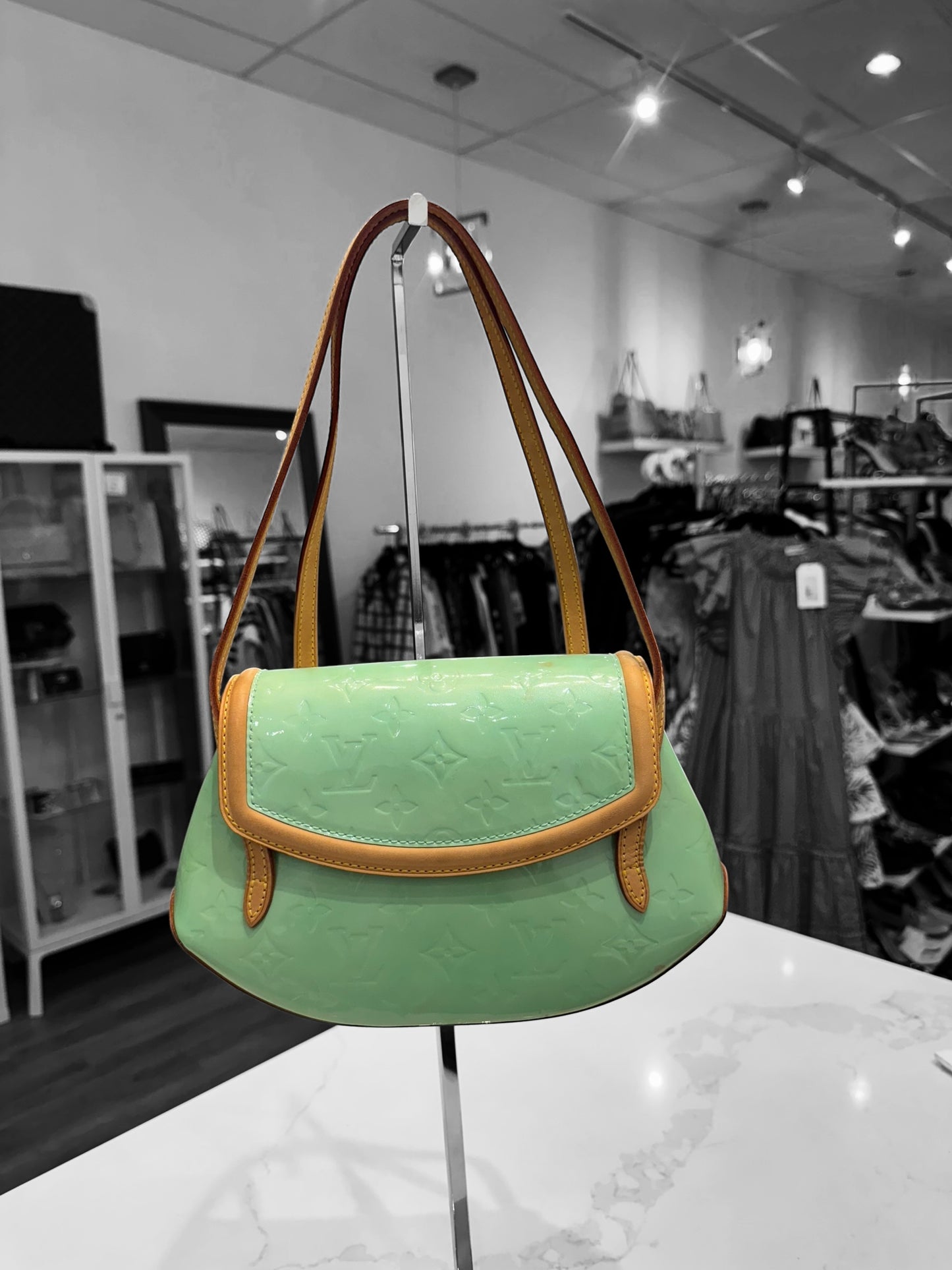 LOUIS VUITTON Monogram Vernis Biscayne Shoulder Bag