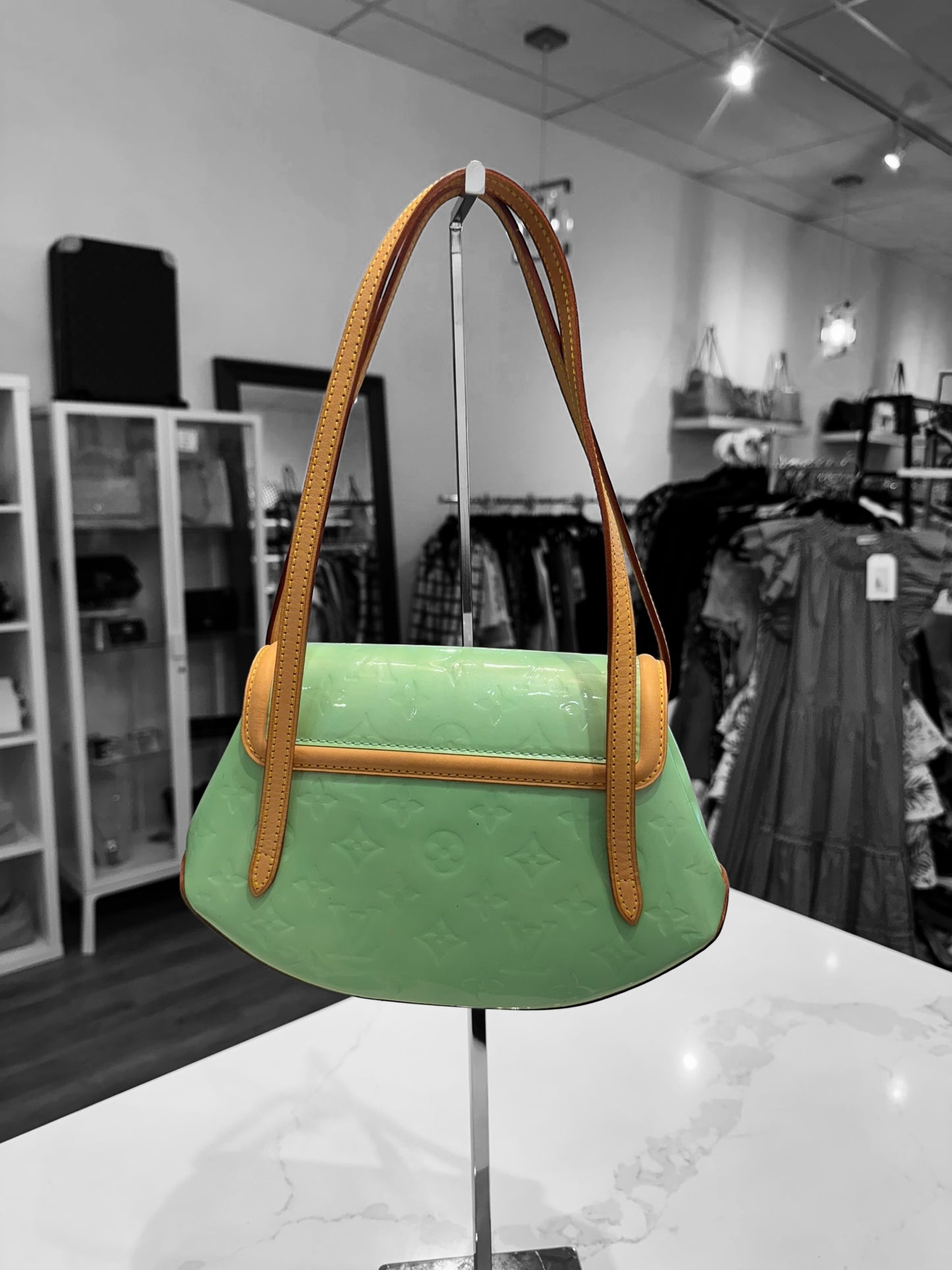 LOUIS VUITTON Monogram Vernis Biscayne Shoulder Bag