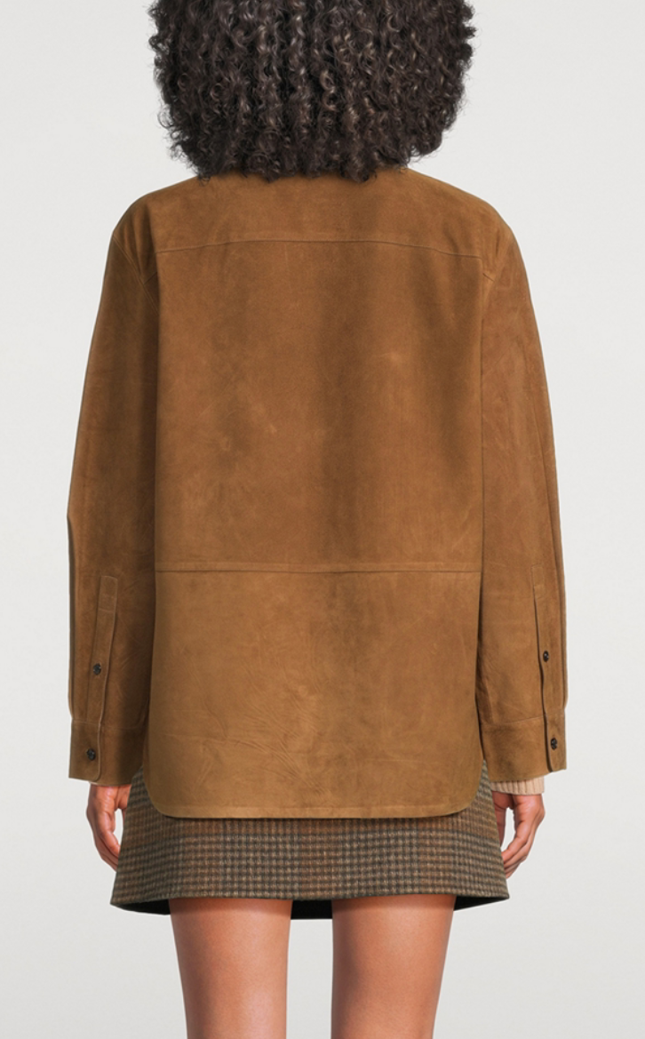New* THEORY Suede Shirt Jacket - Size L