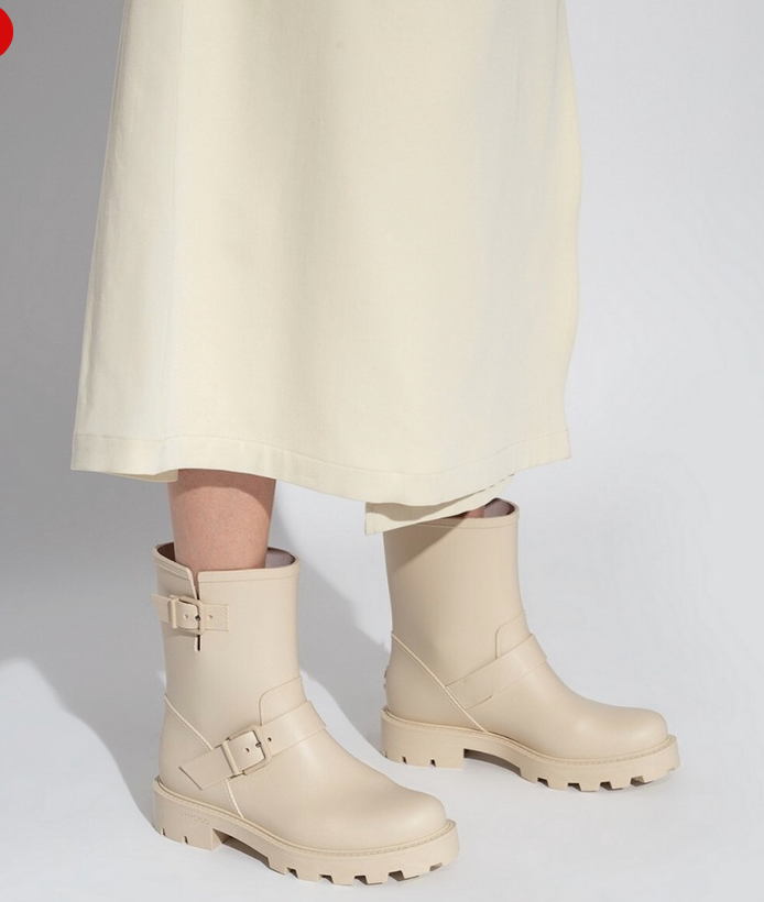 JIMMY CHOO Yael Rubber Boots - Size 38