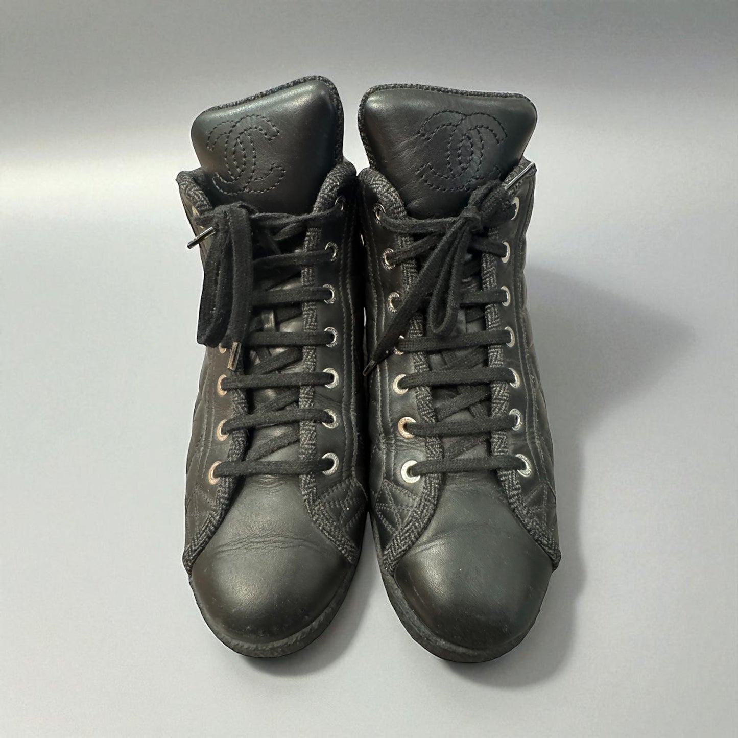 CHANEL Quilted Sneaker - Size 39