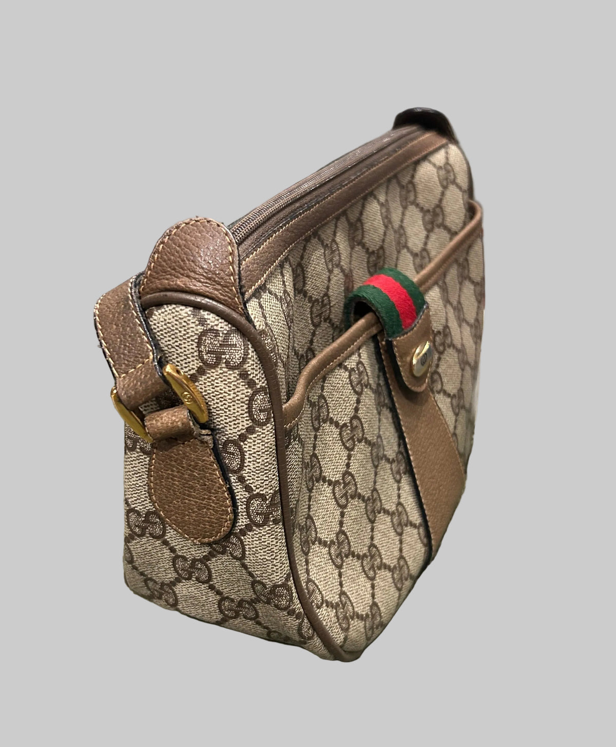 GUCCI GG Web Sherry Line Crossbody Purse