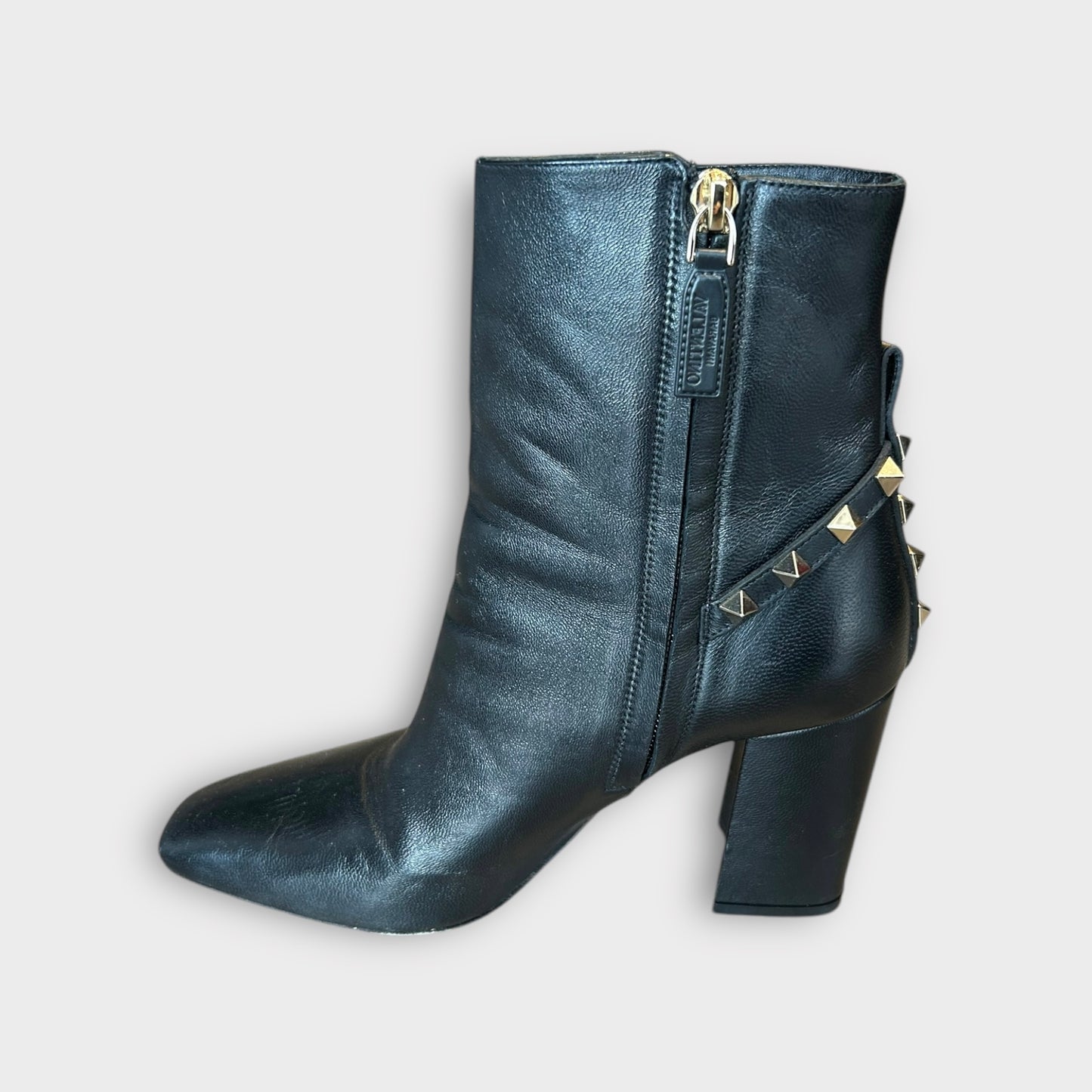 VALENTINO GARAVANI Rockstud Ankle Boots - Size 35.5
