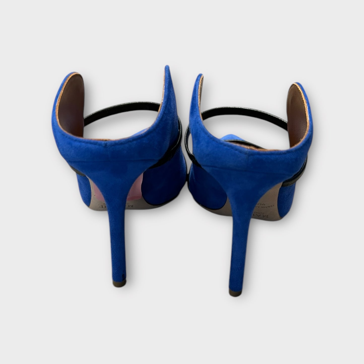 MALONE SOULIERS Blue Suede Mules - Size 37