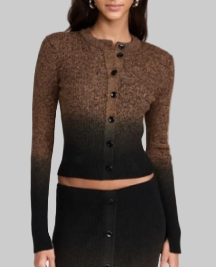 PROENZA SCHOULER Ombré Ribbed Cardigan - Size M