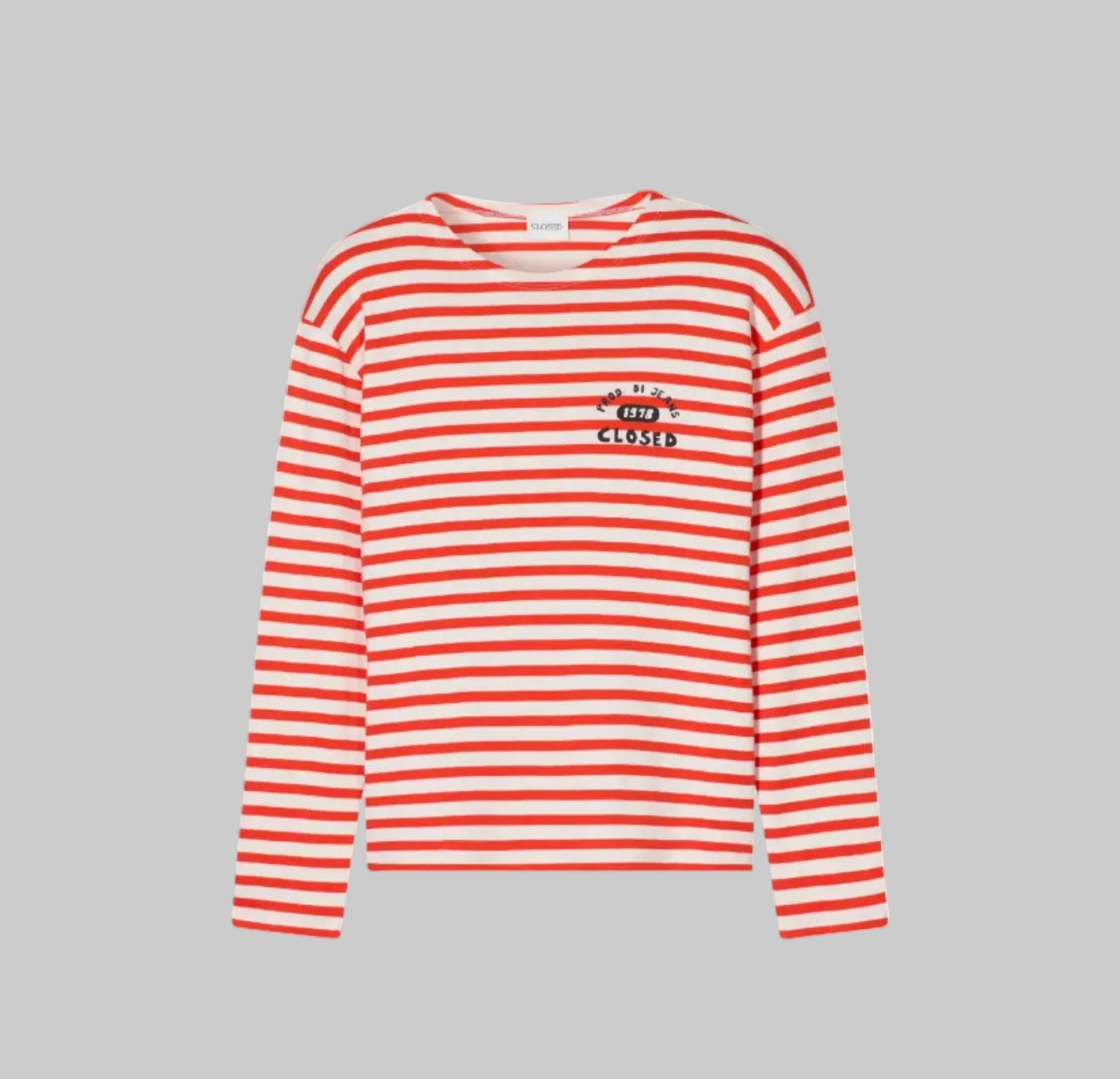 CLOSED Orange Stripe Longsleeve - Size M