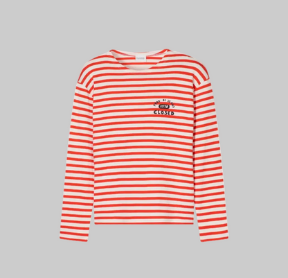 CLOSED Orange Stripe Longsleeve - Size M