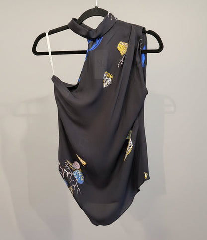 Versace Collection Silk Halter Top - size S