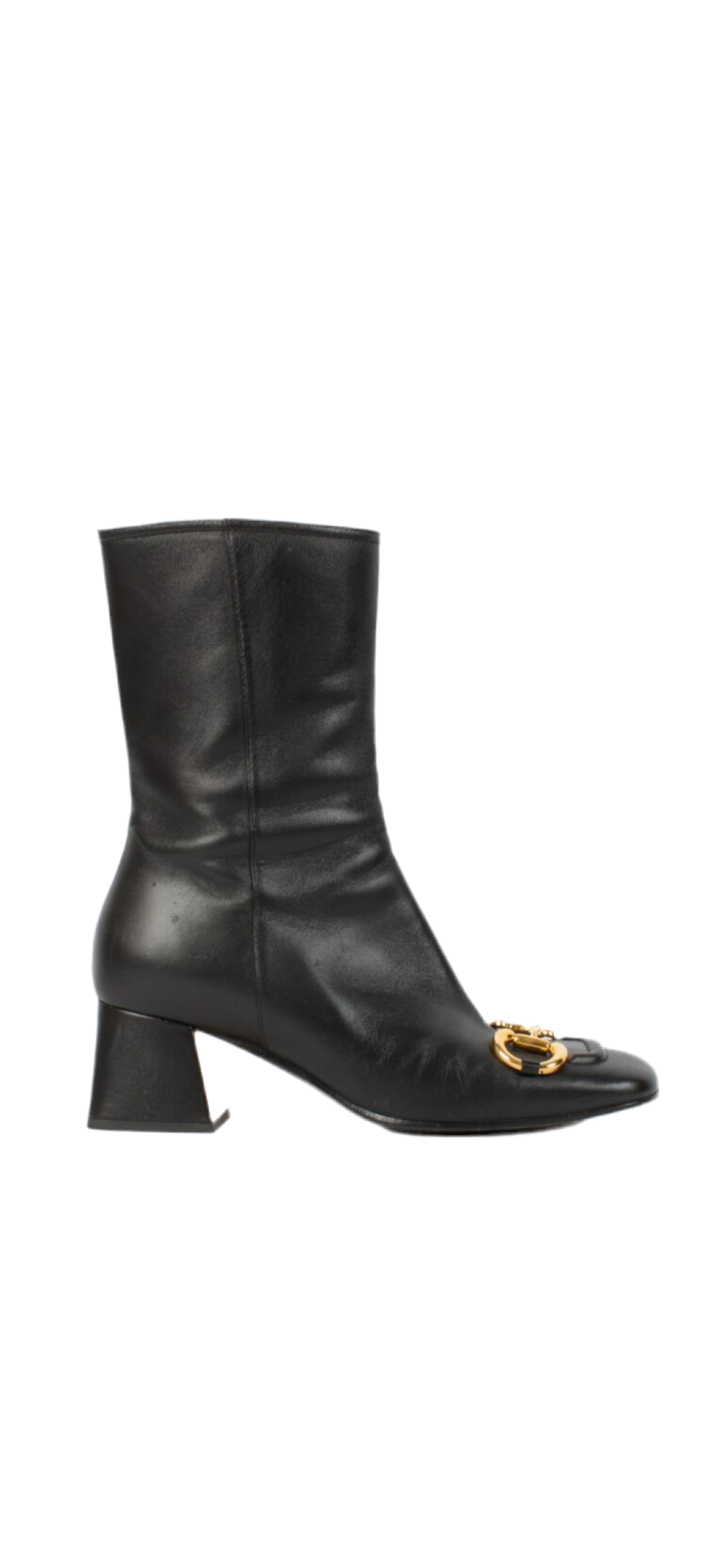 GUCCI Horsbit Accent Leather Boots - size 38