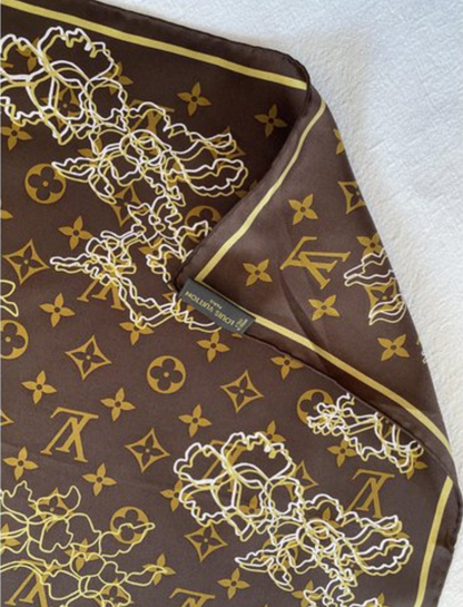 LOUIS VUITTON Monogram Silk Scarf