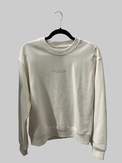 COACH White Logo Crew - Size S
