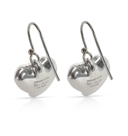 TIFFANY & CO. Elsa Peretti Heart Drop Earrings Sterling Silver