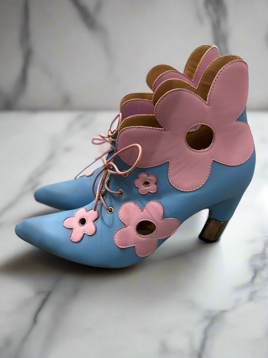 JOHN FLUEVOG Flower Leather Heels - Size 9.5