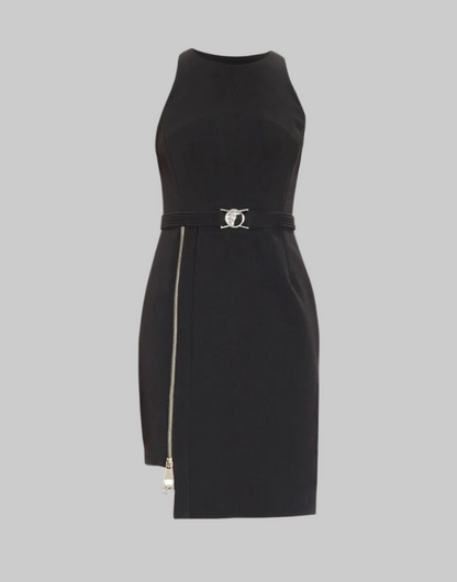 VERSACE Black Belted Dress - Size s