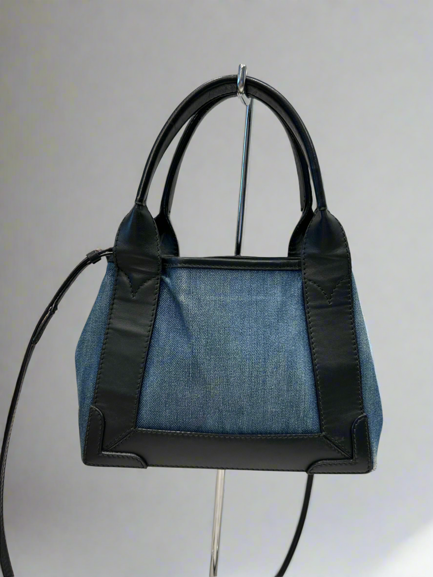 BALENCIAGA Cabas 2 Way Denim Bag