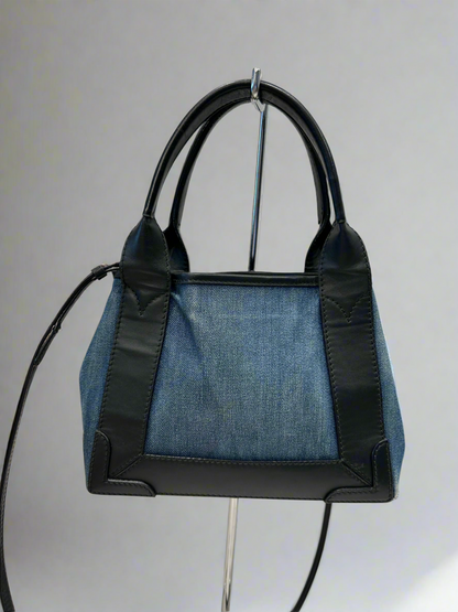 BALENCIAGA Cabas 2 Way Denim Bag