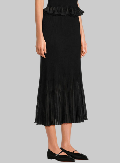 ULLA JOHNSON Vera Rib-Knit Midi Skirt - Size M