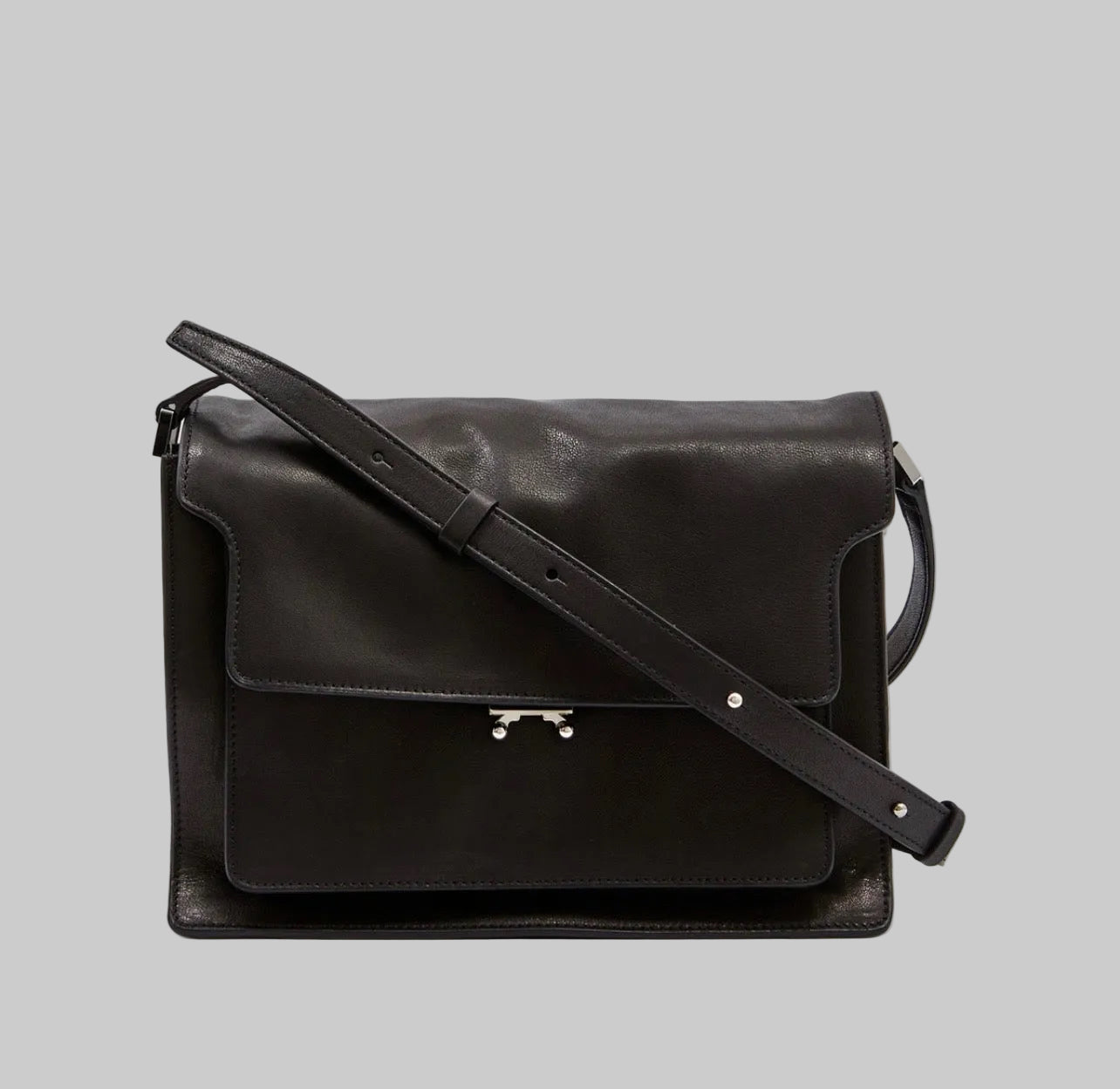 MARNI Black Trunk Leather Crossbody