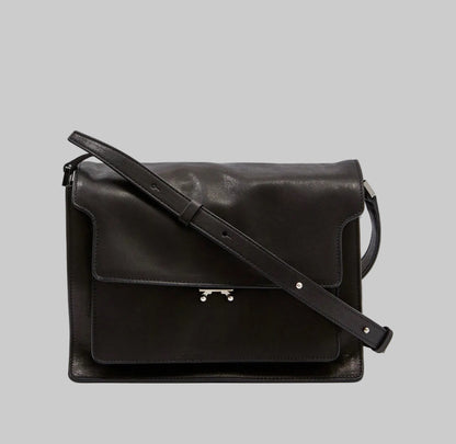 MARNI Black Trunk Leather Crossbody