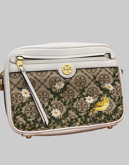 TORY BURCH Embroidered Crossbody Camera Bag