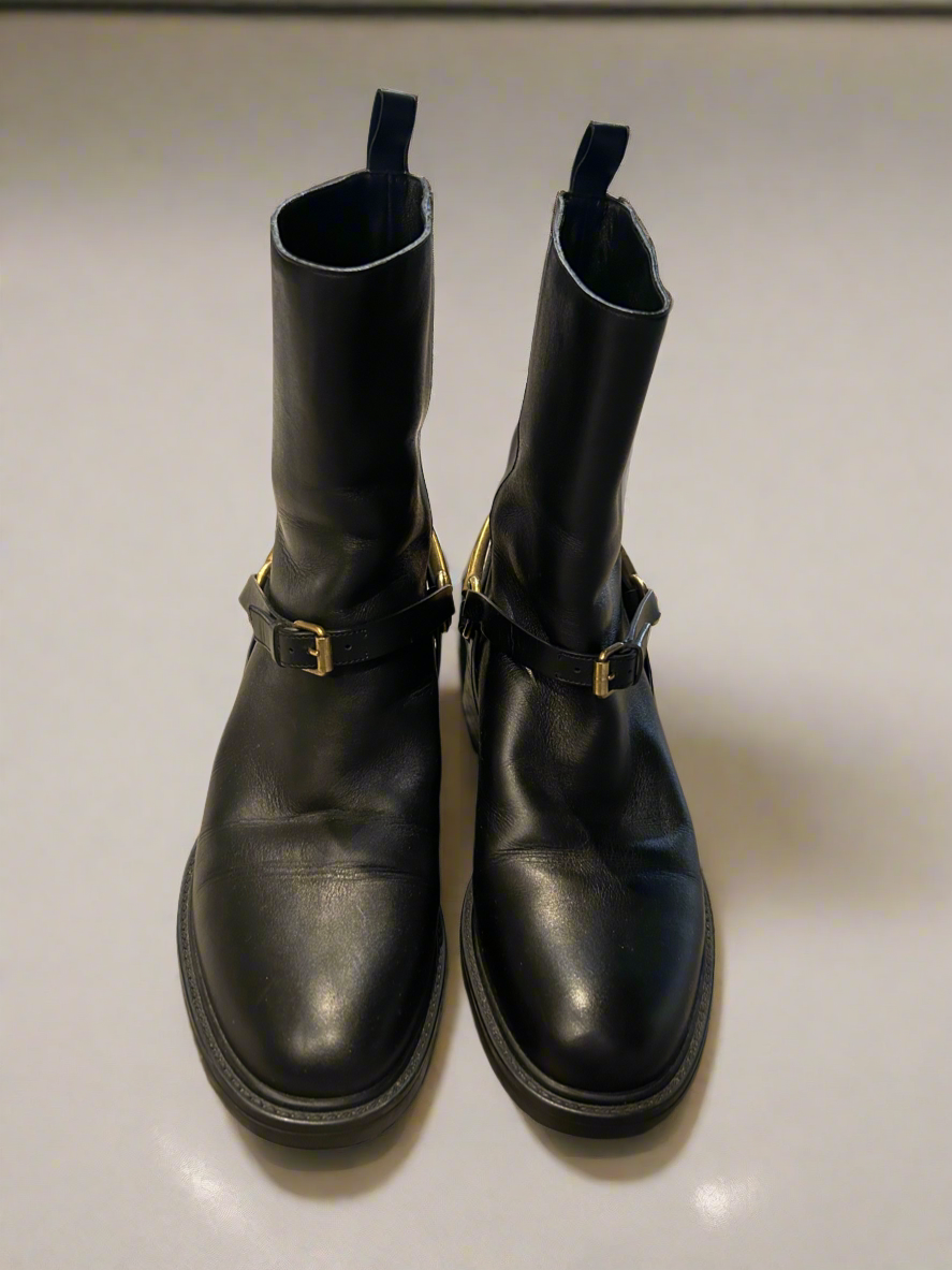 GUCCI Horsebit Moto Boots - Size 37