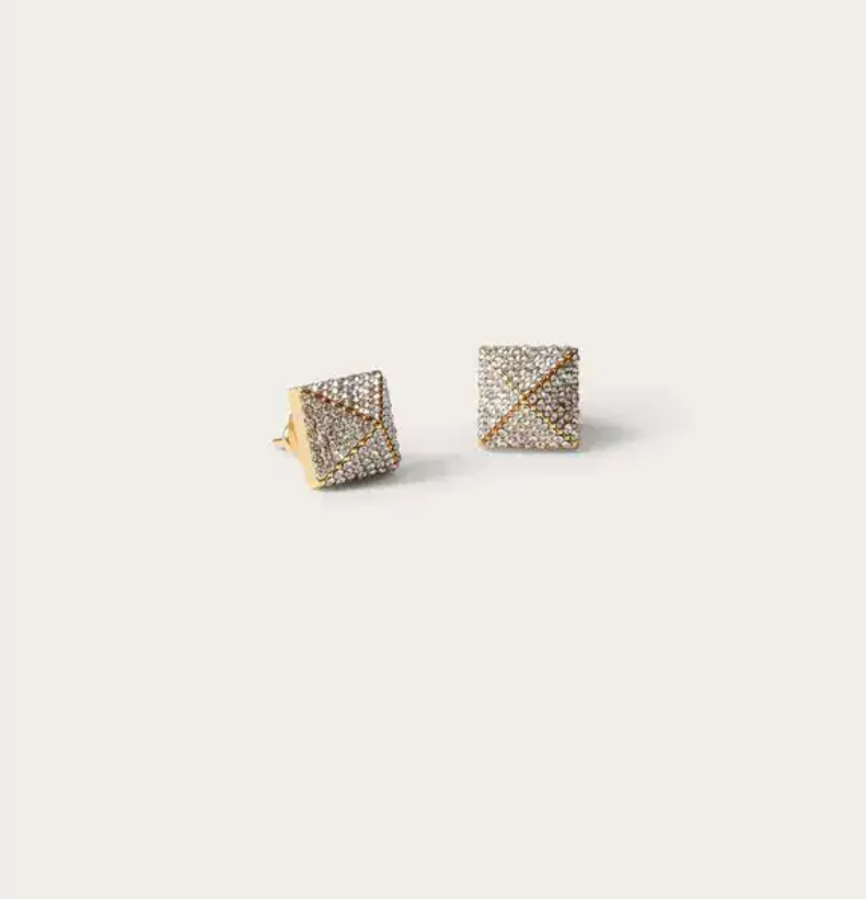 VALENTINO Rockstud Metal & Swarovski Crystal Earrings