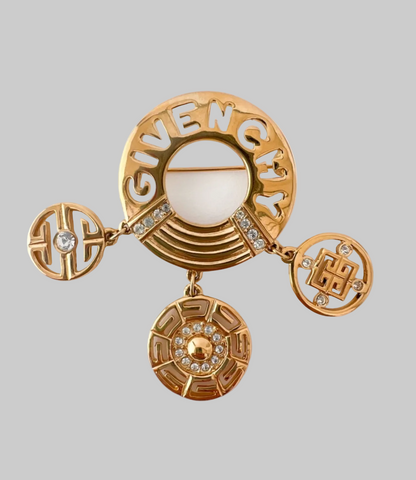 GIVENCHY Vintage Logo Brooch