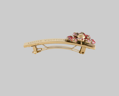 LOUIS VUITTON Swarovski Crystal Flower Hair Clip