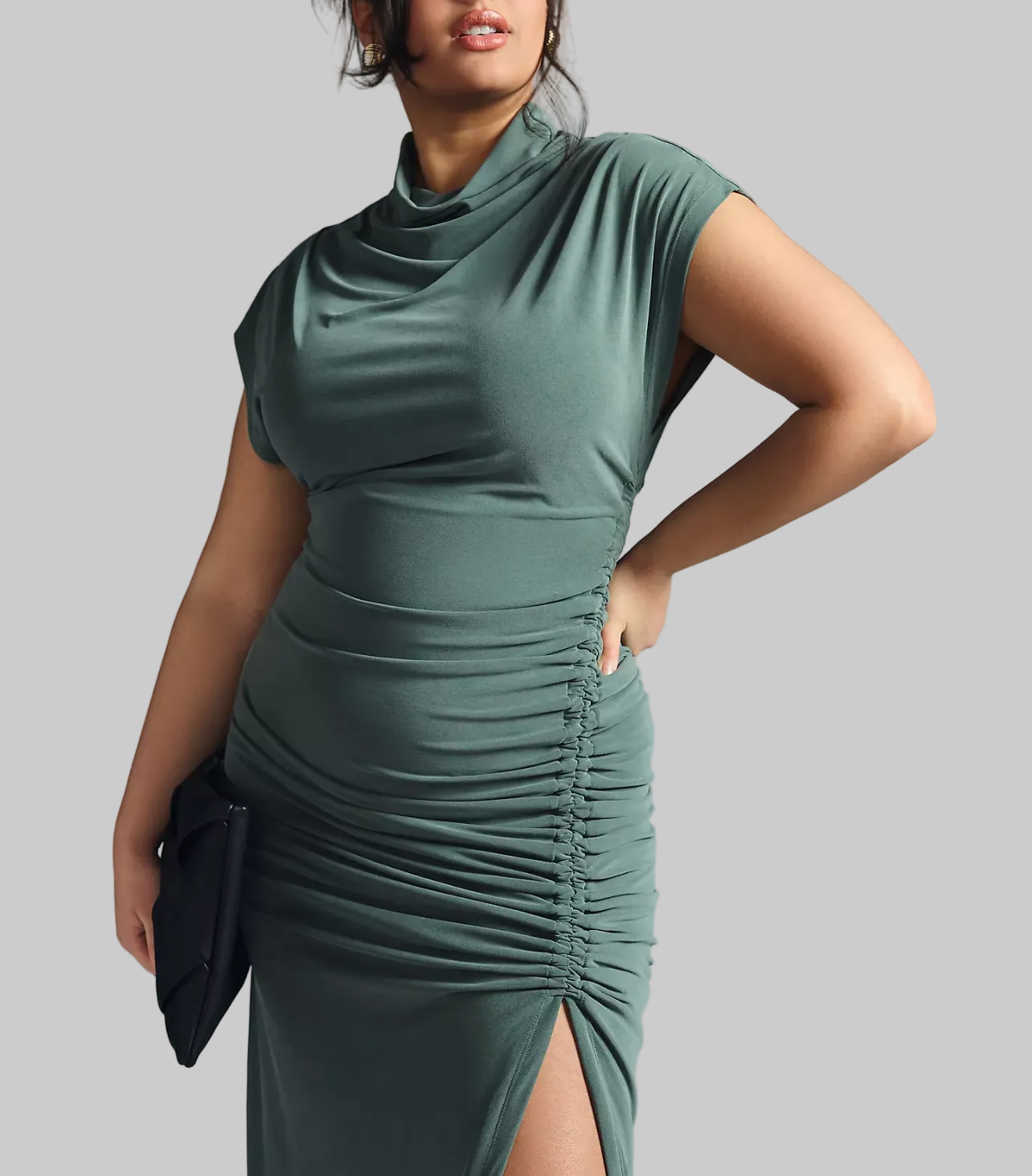 ANTHROPOLOGIE Green Smocked Maxi Dress - Size 1X