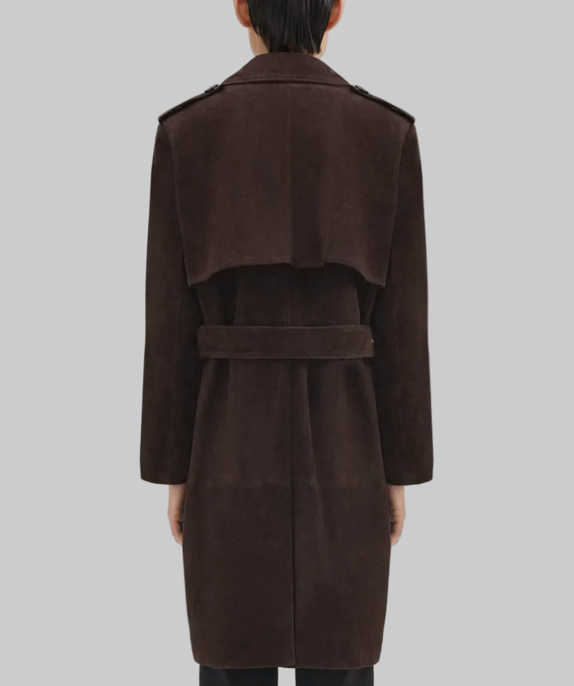 THEORY Suede Belted Trench - Size S