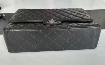 CHANEL 2012 Quilted Lambskin Maxi Double Flap