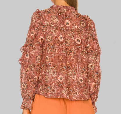 ULLA JOHNSON Manet Blouse - Size 8