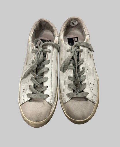 GOLDEN GOOSE White Superstar Sneakers - Size 36