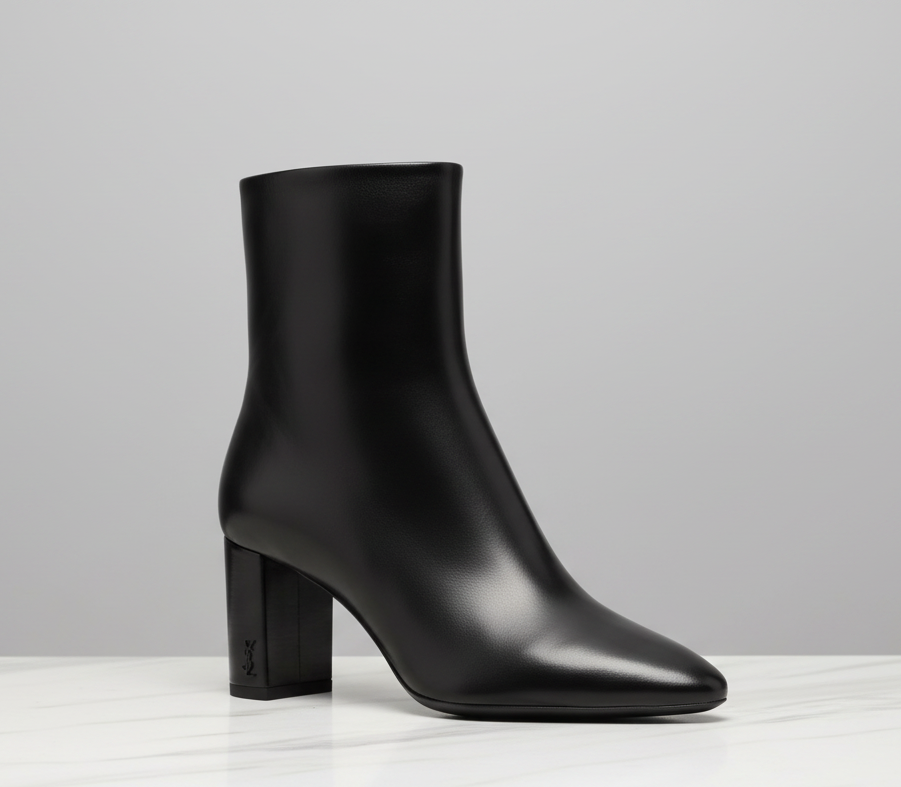 SAINT LAURENT Lou 70mm Ankle Boots - Size