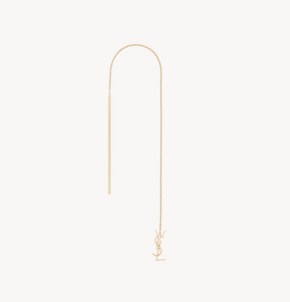 SAINT LAURENT Cassandre Drop Earrings 18k Yellow Gold Earrings