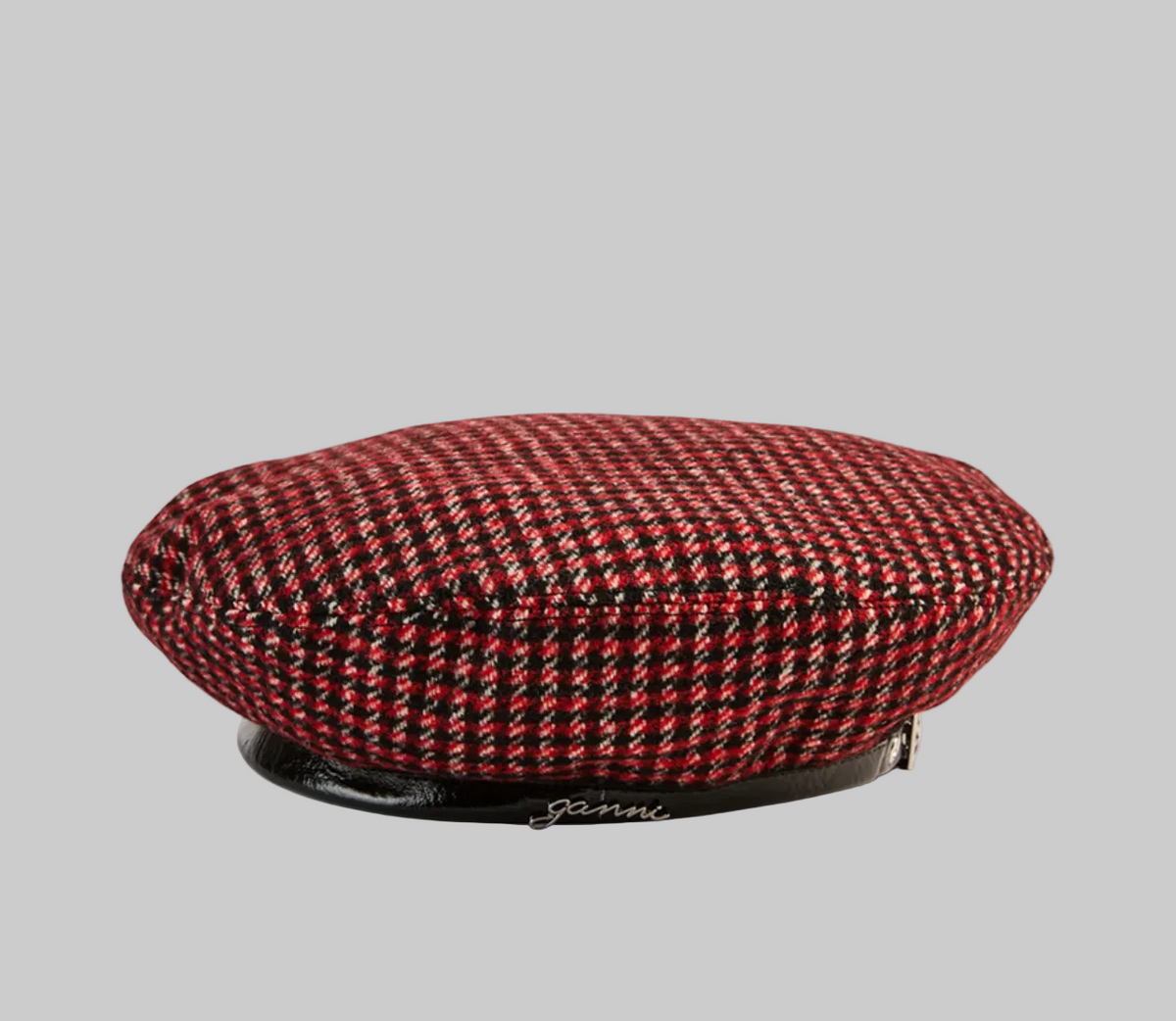 NEW* GANNI Woven Check Beret - Size M