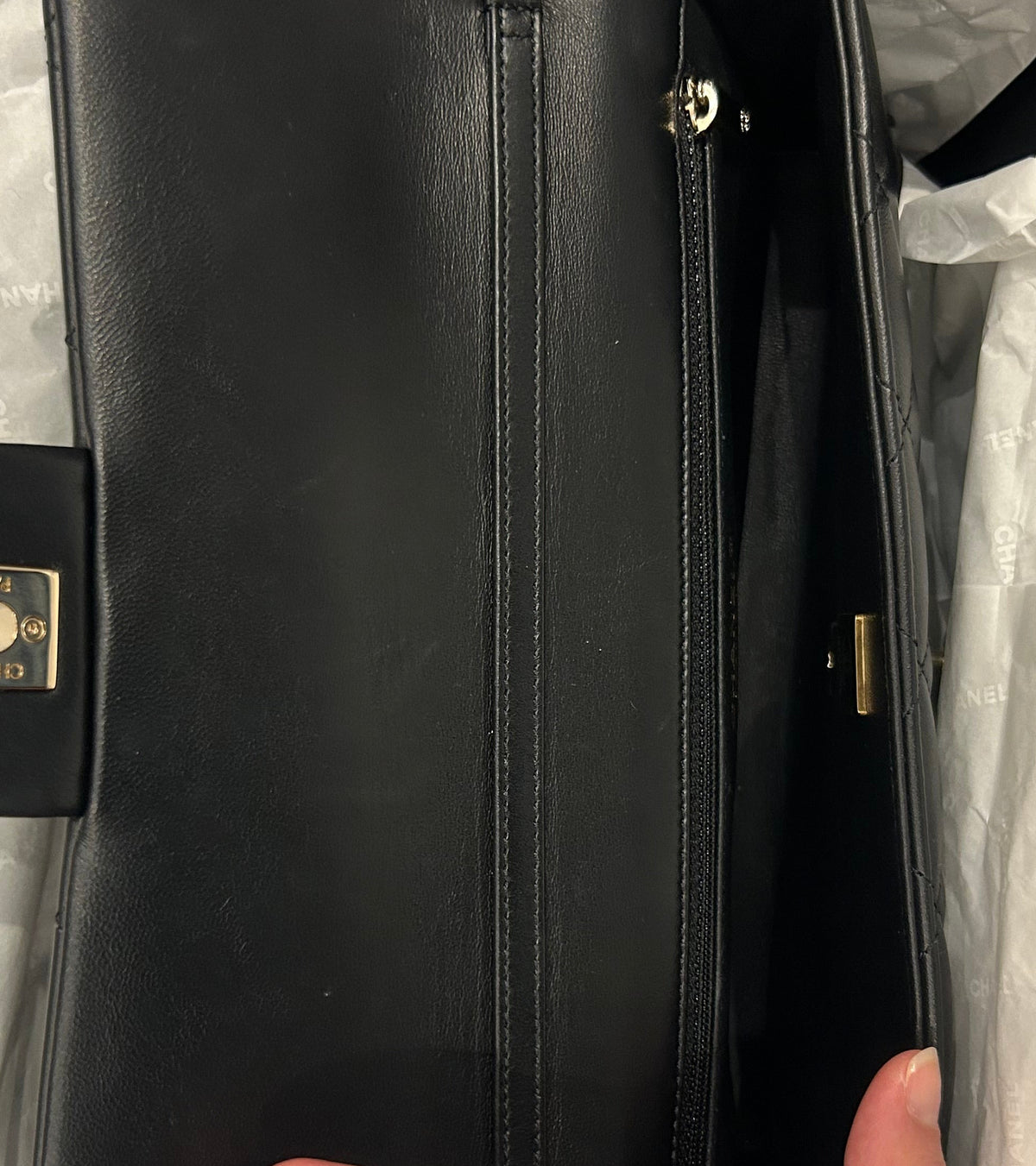 CHANEL Quilted Pearl-Studded CC Flap Shoulder Bag
