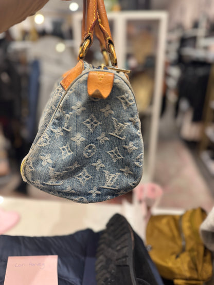 Louis Vuitton Neo Speedy Monogram Denim Boston Bag