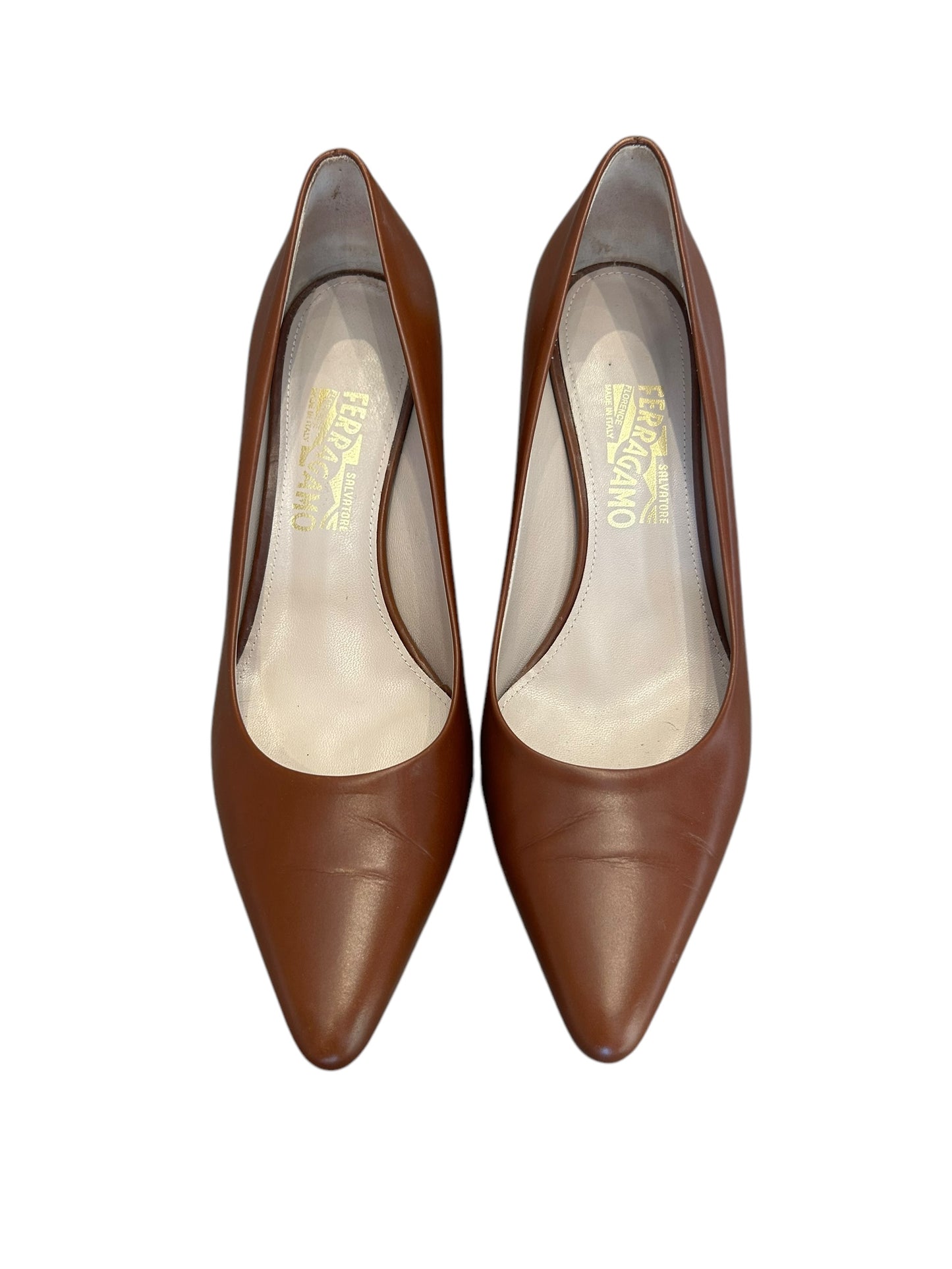 Salvatore Ferragamo Tan Pump - Size 9.5