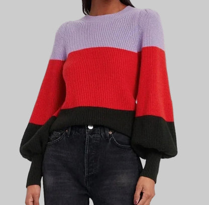 A.L.C. Striped Colour Block Sweater - Size xs